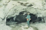 Photo of hazardous roof conditions in an underground coal mine caused by horizontal stress